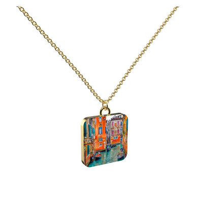 Venice Canal and Gondolas - My Italian Treasure Pendant